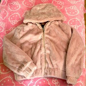 Faux Fur Light Pink Jacket